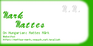 mark mattes business card
